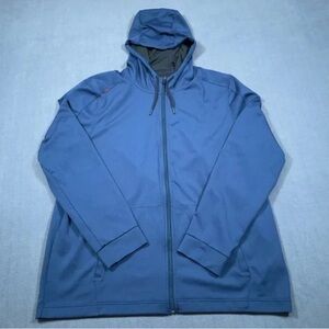 Rhone Navy Spar Zip Up Hoodie Mens M